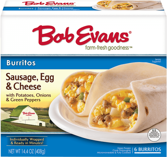 Bob Evans Sausage Egg Cheese Burrito 6 Ct - Bob Evans Breakfast Burrito (700x700), Png Download