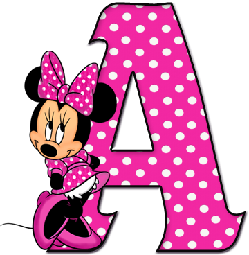 Pink Minnie Mouse Png Alfabeto Decorativo - Minnie Mouse Png (360x368), Png Download