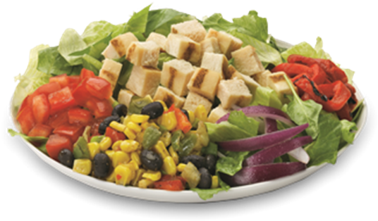 Lunch Chicken Caesar Salad (550x399), Png Download