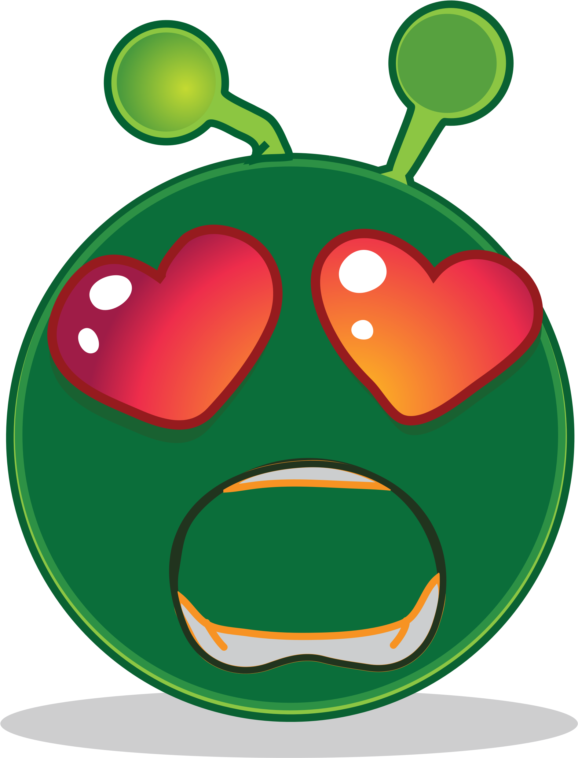 Open - Alien Smiley (2000x2564), Png Download