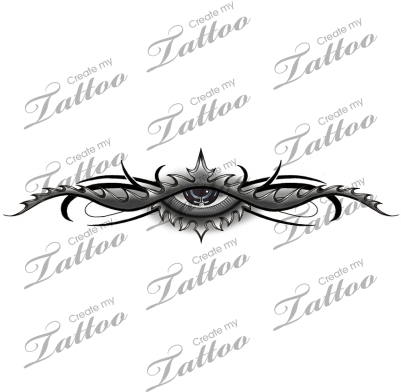 This Splendid Tribal Third Eye Tattoo Will Be Perfect - Sisters Infinity Tattoo (400x400), Png Download