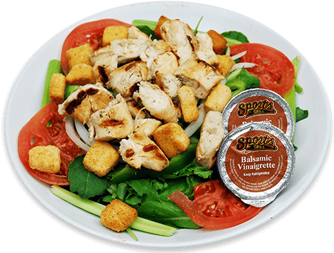 Chicken Sports Salad - Pasta Met Rucola (500x365), Png Download