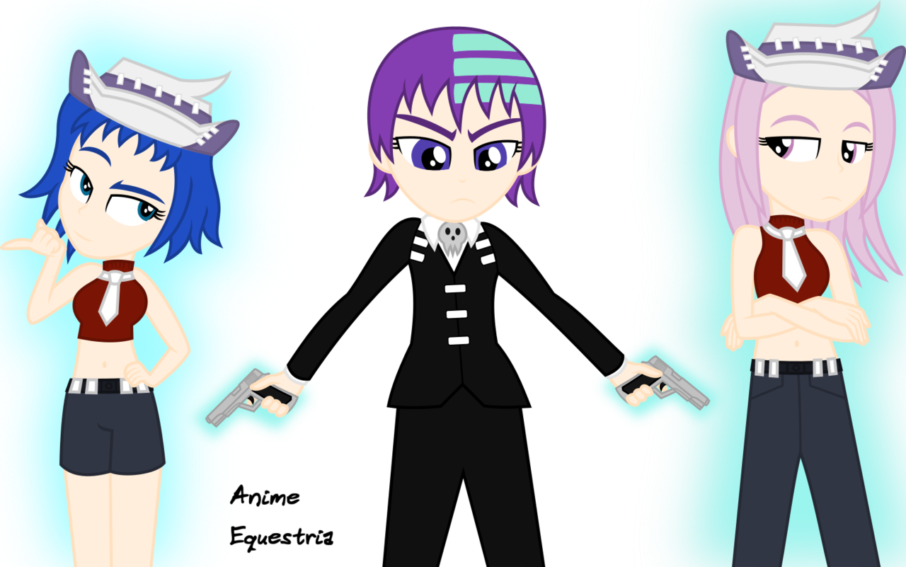 Anime-equestria, Crossover, Death The Kid, Equestria - My Little Pony: Equestria Girls (1280x801), Png Download