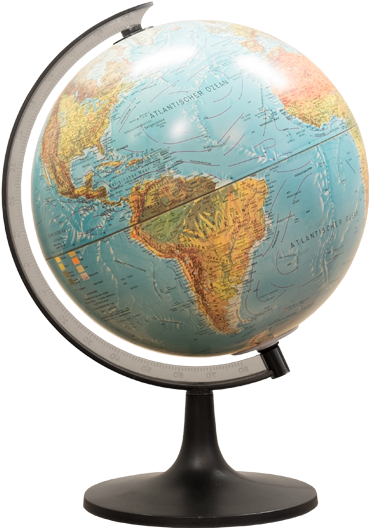 Globo Terráqueo Luminoso Elaborado En 1986 Por El Sello - Globo Terraqueo Vintage Png (1140x530), Png Download