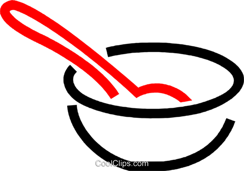 Mixing Bowl And Spoon Royalty Free Vector Clip Art - Schüssel Mit Löffel (480x338), Png Download