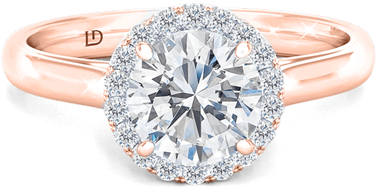 Ld Halo Solitaire - Danhov Cl123 Engagement Rings/solitaire (1000x750), Png Download