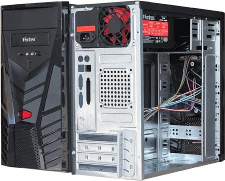 Fortress Magnus Micro Atx Case (472x370), Png Download