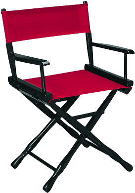 Red Directors Chair Transparent Png Image - Directors Chair Transparent Background (348x417), Png Download