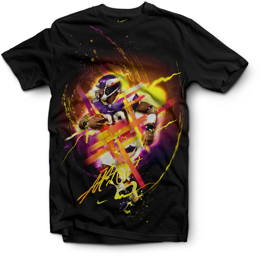 Nike Football Adrian Peterson T-shirt - Nike (900x898), Png Download