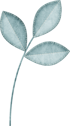 Leaves - Blue (277x500), Png Download