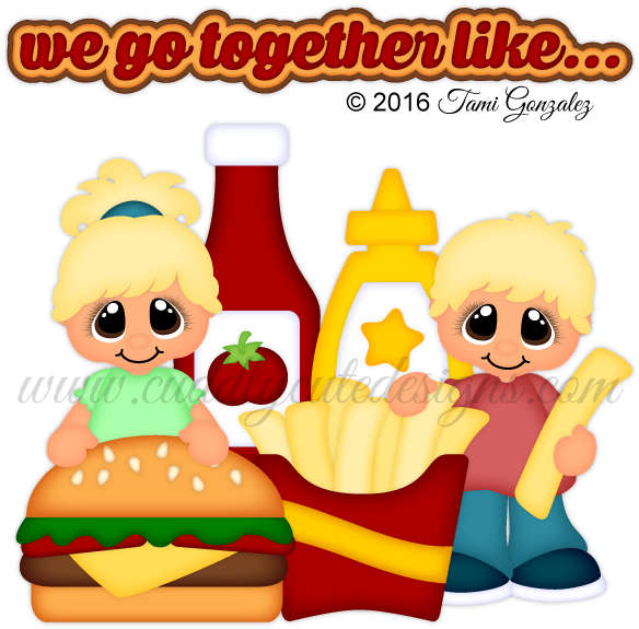 Burger And Fries (600x600), Png Download