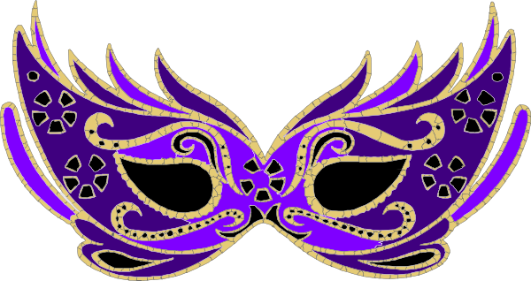 Mardi Gras Masks Clipart 4 By Javier - Mardi Gras Masks Clip Art (600x318), Png Download