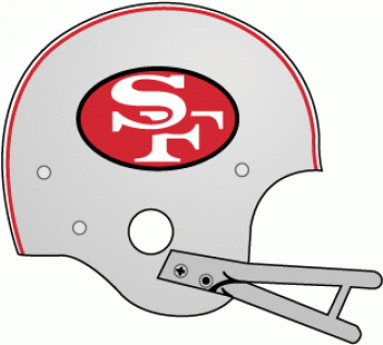 San Francisco Ers Iron Ons - San Francisco 49ers Old Helmets (350x435), Png Download