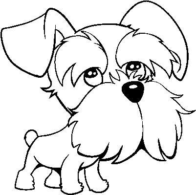Schnauzer Coloring Page - Perros Schnauzer Para Dibujar (600x470), Png Download