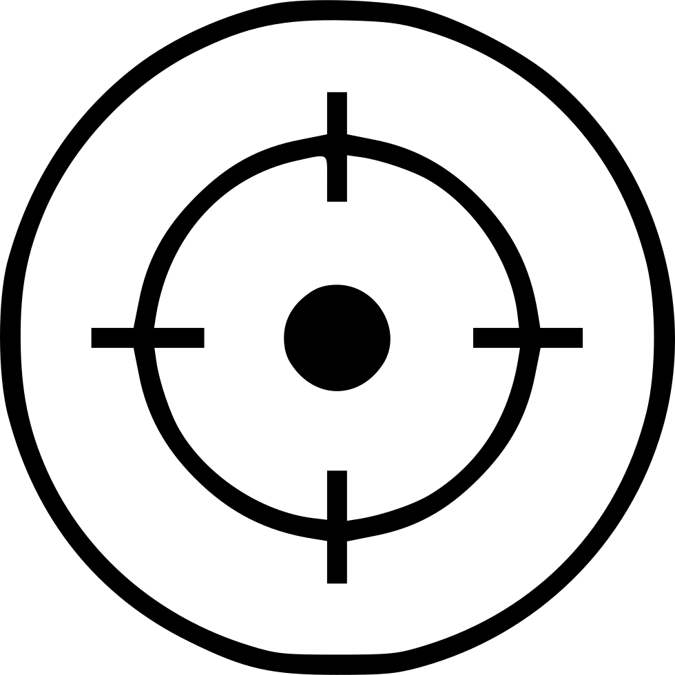 Circle Cross Gun Hunting Sight Sniper Target Comments - Customer Oriented Icon Png (980x980), Png Download