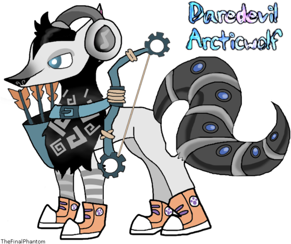 Arctic Wolf Animal Jam Drawing - Arctic Wolf (577x484), Png Download