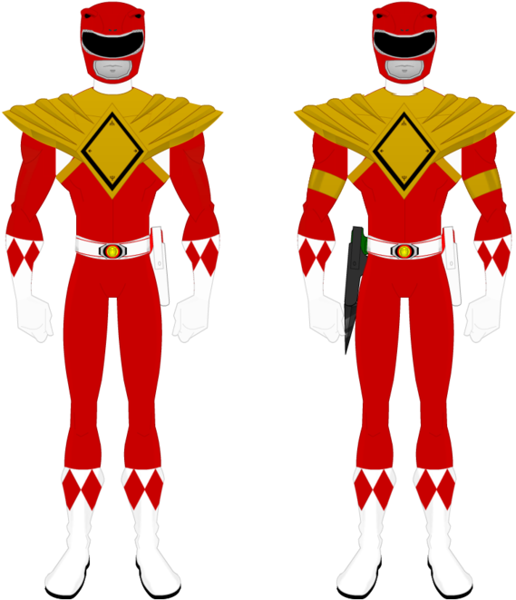 Armed Tyrannoranger / Armored Red Ranger By Bhrunno - Mighty Morphin Power Rangers (894x894), Png Download