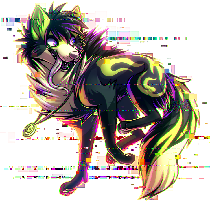 Fantasy Wolf - Drawing (725x720), Png Download