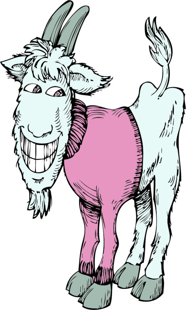 Funny Goat Clipart - Goat Clipart (600x996), Png Download