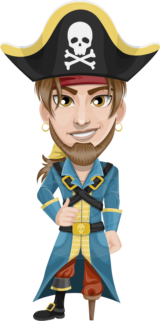 Captain Austin Peg-leg - Adobe Character Animator (957x1060), Png Download