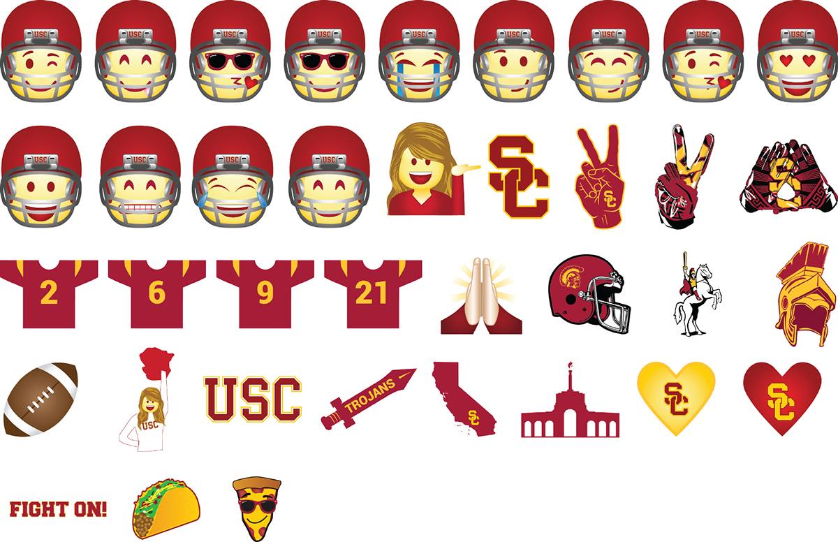 Emojis - Fight On Emoji Usc (1200x776), Png Download