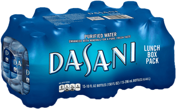 Dasani Water 15 Pack (600x382), Png Download