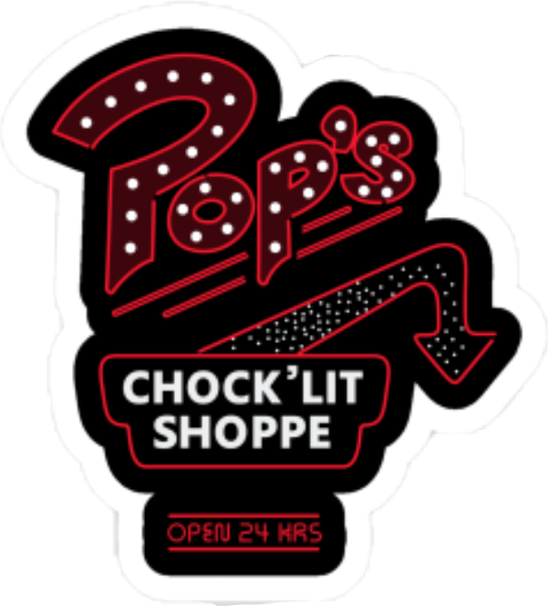 Pop's Chock Lit Shoppe Logo (601x664), Png Download