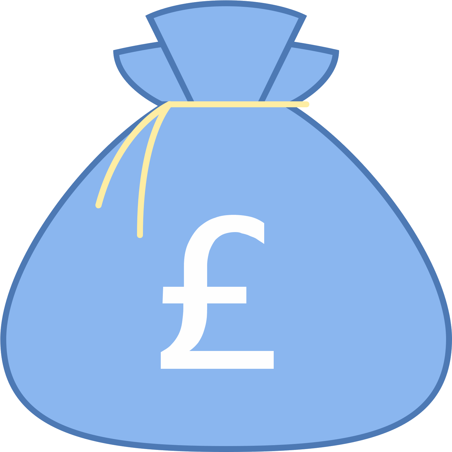 Funt Worek Pieniędzy Icon - Money Bag Pound Clipart (1600x1600), Png Download