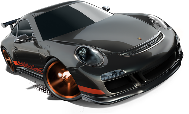 Porsche 911 Gt3 Black - Mattel Hot Wheels Hw Showroom Porsche 911 Gt3 Rs 157/250 (671x503), Png Download