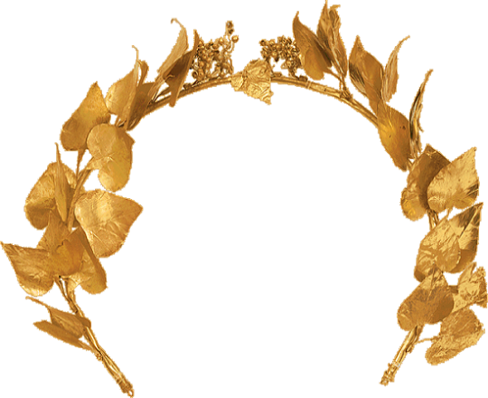 Gold Wreath With Ivy Leaves - Greek Ivy Wreath (540x440), Png Download