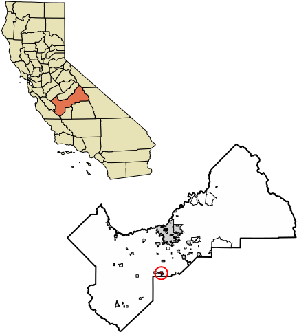 Fresno County California Incorporated And Unincorporated - County California (451x502), Png Download