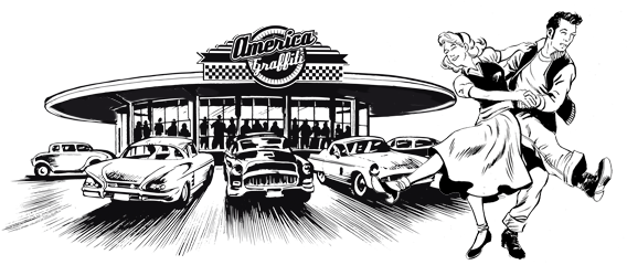 Eventi America Graffiti - American Graffiti Png (588x243), Png Download