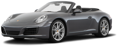 2018 911 Carrera - 2018 Black Porsche 911 Carrera 4 Cabriolet (500x250), Png Download