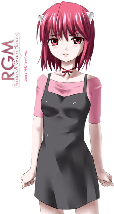 Anime Girl, Elfen Lied, And Lucy Image - Lucy Elfen Lied Fond Transparent (500x718), Png Download