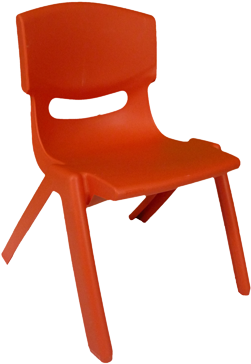 Childrens Chair Hire Red - Plastic School Chair (400x398), Png Download