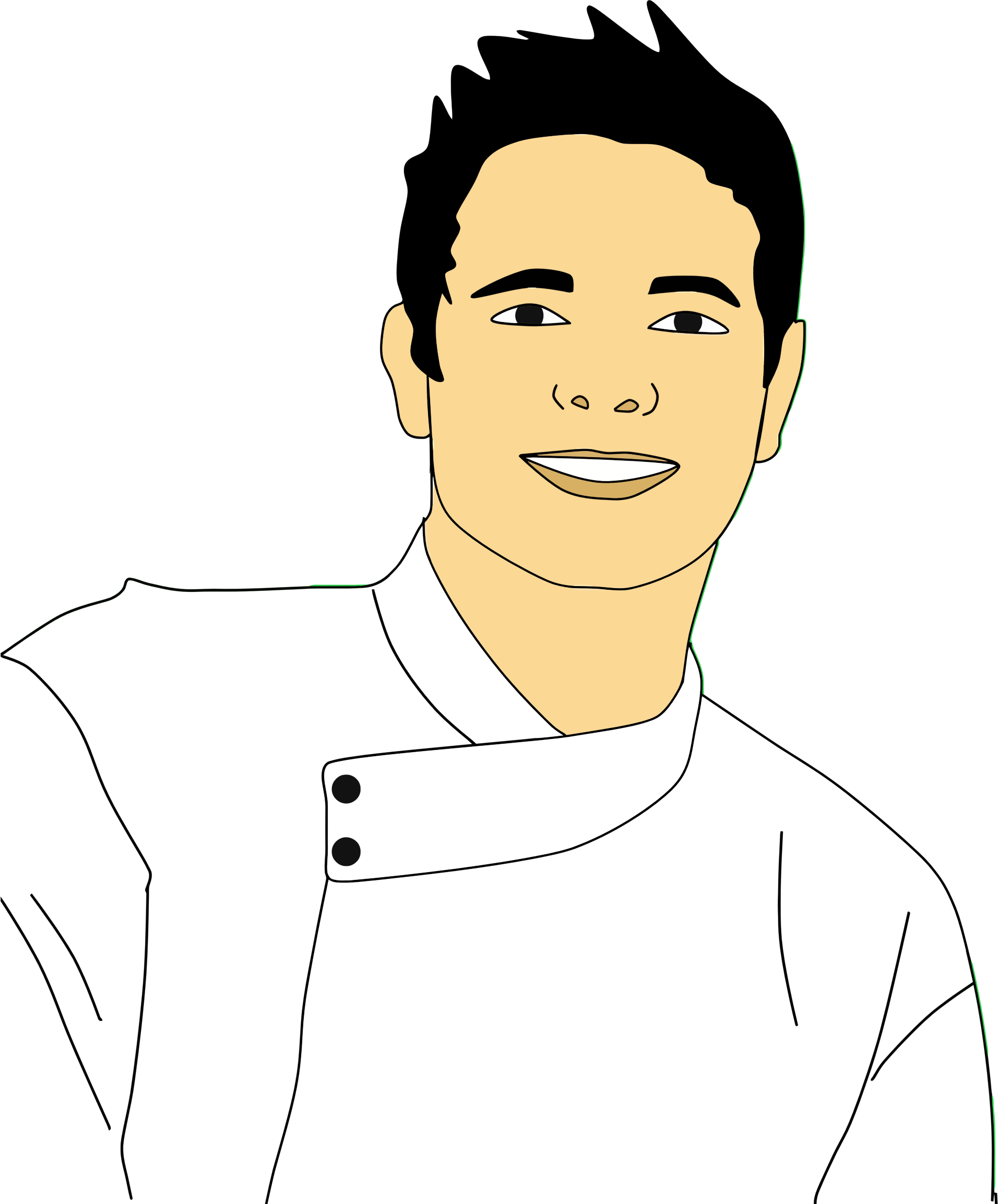 Male Chef Clipart (1912x2307), Png Download