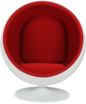 Ball Chair - Red Circle Chairs Transparent (900x450), Png Download
