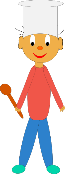 Cook Chef Cartoon Clip Art At Clker - Chef Cartoon (222x593), Png Download