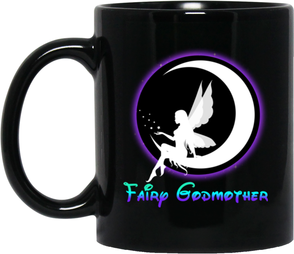 Fairy Godmother Black Mug - Princess Are Born In July (1155x1155), Png Download