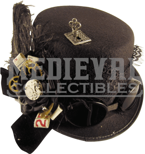 Steampunk Hat With Goggles - Black Shoulder Cape (531x531), Png Download