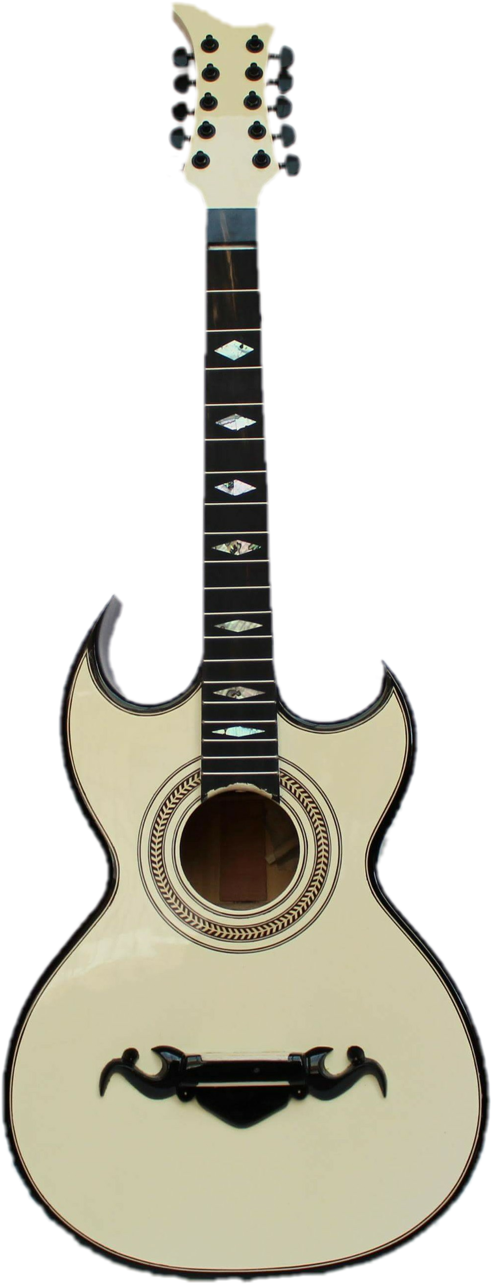 Bajo Quinto De Caoba Tacón Vaciado - Bajo Sexto (1089x2647), Png Download