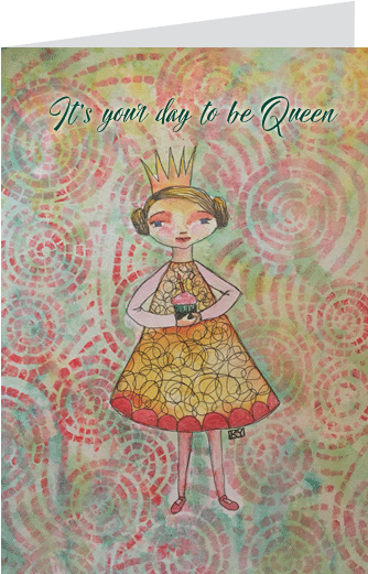 Birthday Queen Birthday Card - Greeting Card (480x680), Png Download