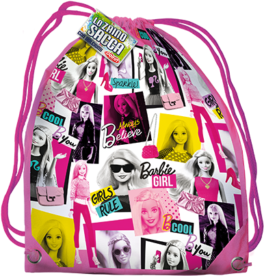 Licensed Backpack - Emoji - Barbie - Il Trenino Thomas - Barbie (410x480), Png Download