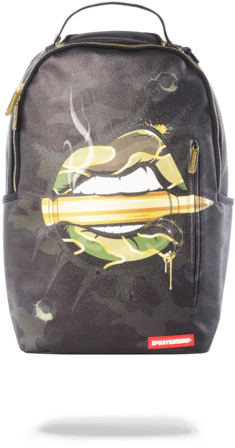 Sprayground Army Lips Backpack (394x503), Png Download