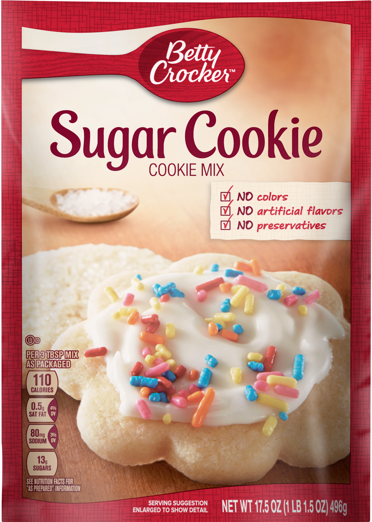 Betty Crocker Sugar Cookie Mix (1800x1800), Png Download