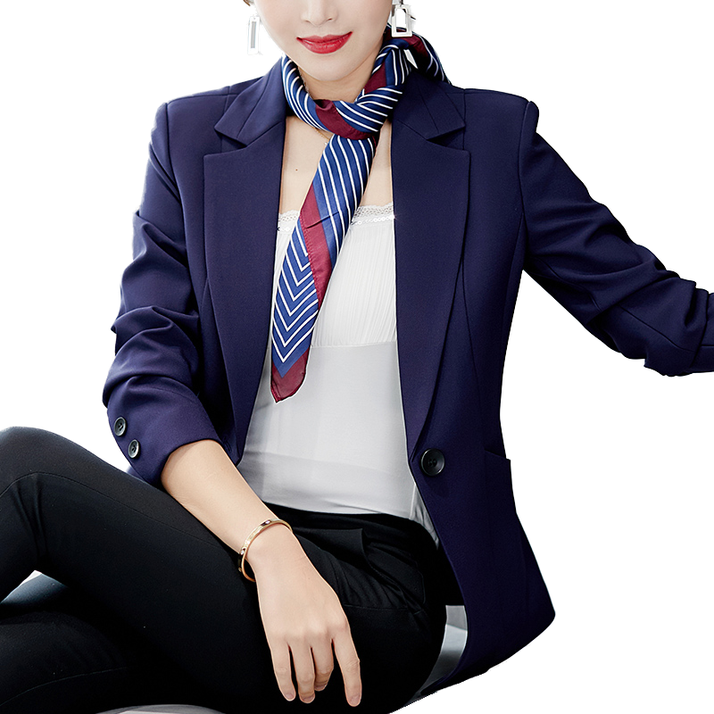 Women Business Suit Jacket Blazer Casual Slim Ol - Suit (800x800), Png Download