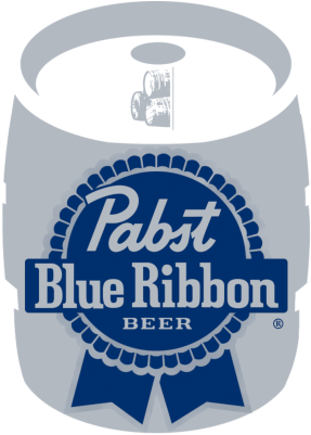 Pabst Blue Ribbon 1/2bbl - Pabst Blue Ribbon Beer Logo (304x400), Png Download