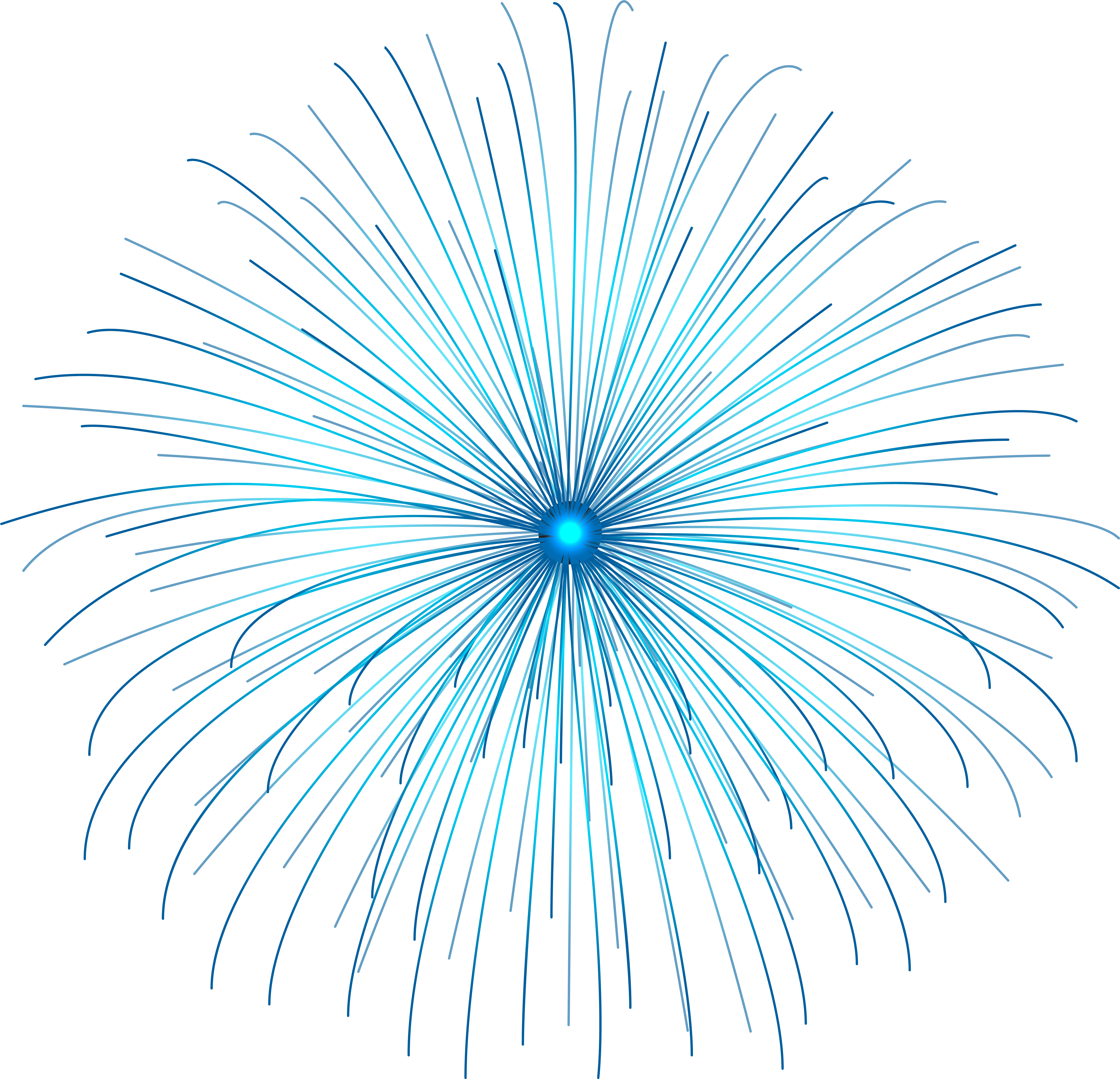 Blue Fireworks Png (8000x7710), Png Download