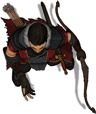 Undead Clipart Archer - Rpg Token Archer (400x398), Png Download