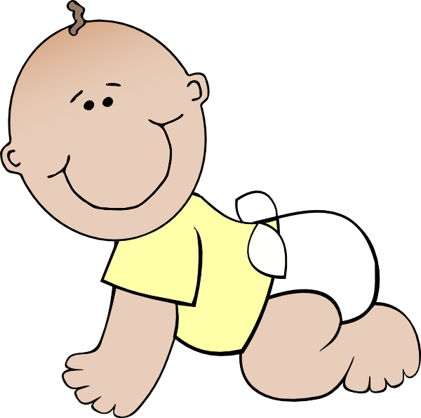 Cutest Baby Contest - Baby Crawling Clip Art (600x595), Png Download